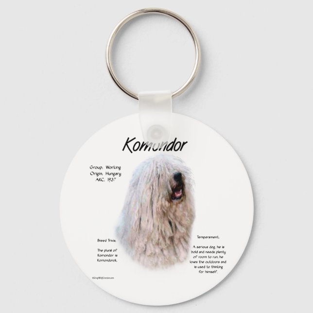 Komondor History Design Schlüsselanhänger (Vorderseite)