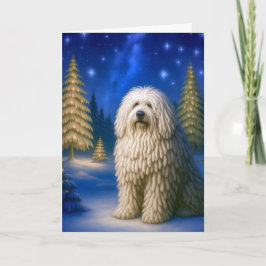 Komondor Holiday Card Feiertagskarte
