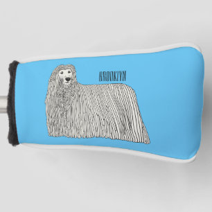 Komondor Hund Cartoon Illustration Golf Headcover