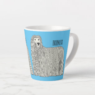 Komondor Hund Cartoon Illustration Milchtasse
