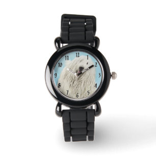 Komondor-Malerei - Niedliche Original-Hunde-Kunst Armbanduhr