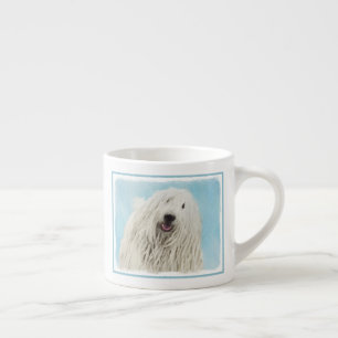 Komondor-Malerei - Niedliche Original-Hunde-Kunst Espressotasse