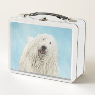 Komondor-Malerei - Niedliche Original-Hunde-Kunst Metall Brotdose