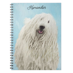 Komondor-Malerei - Niedliche Original-Hunde-Kunst Notizblock