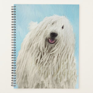 Komondor-Malerei - Niedliche Original-Hunde-Kunst Planer