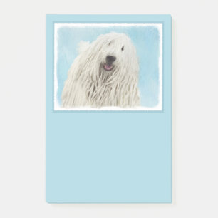 Komondor-Malerei - Niedliche Original-Hunde-Kunst Post-it Klebezettel