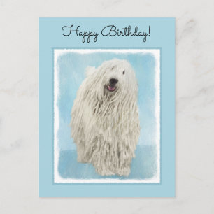 Komondor-Malerei - Süße originelle Hundekunst Postkarte