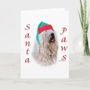 Komondor Santa Paws Feiertagskarte