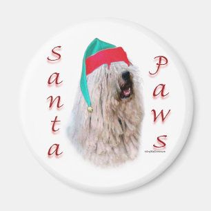 Komondor Santa Paws Magnet