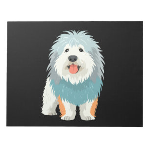 Komondor Vector Art mit lebhaften Farben Notizblock