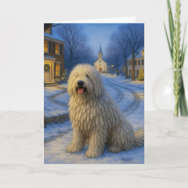 Komondor-Weihnachtskarte Feiertagskarte