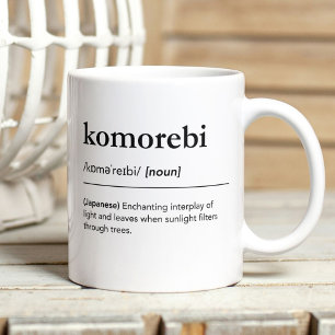 Komorebi-Definition japanisches Wörterbuch Kaffeetasse