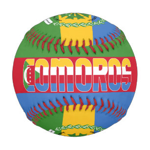 Komoren - Fahne und Wappen - Patriotisch Baseball