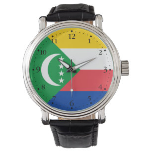 Komoren-Flagge Armbanduhr