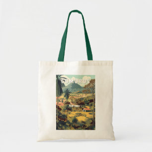 Komoren Illustration Reise Kunst Vintage Tragetasche