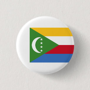 Komorische Flagge, Flagge der Komoren Button
