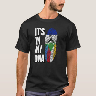 Komorisches und Basotho-Misch-DNA-Erbe-Flagge T-Shirt