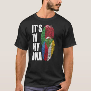 Komorisches und belarussisches Misch-DNA-Flaggenge T-Shirt