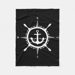 Komp Anker Maritime Design Mit Komp Kapitän Segeln Fleecedecke