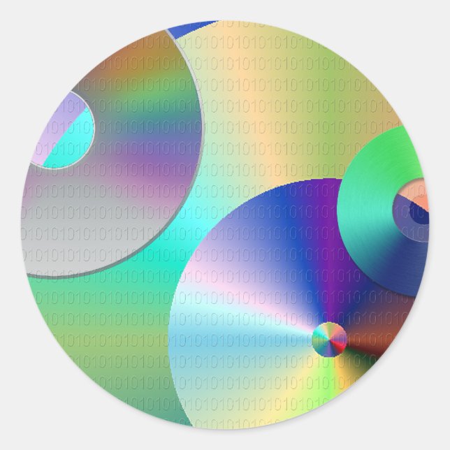 Kompakte Festplatten Runder Aufkleber (Vorderseite)
