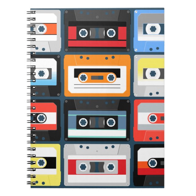 Kompakte Kassetten. Set. Vintage Bildfläche  Notizblock (Vorderseite)