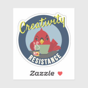 Kompaktkreis "Kreativität ist mein Widerstand" Aufkleber