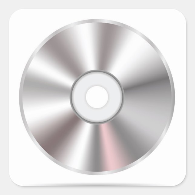 Kompaktscheibe Quadratischer Aufkleber (Vorderseite)