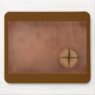 Kompass auf altem Papier Mousepad