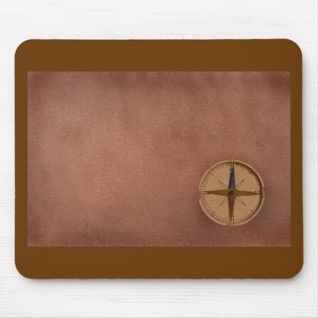 Kompass auf altem Papier Mousepad (Vorne)