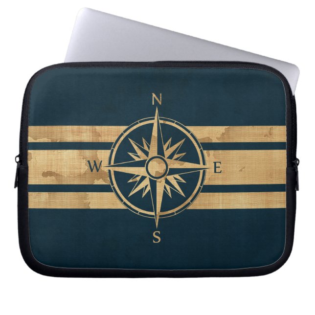 Kompass für Nautic Explorer Laptopschutzhülle (Vorderseite)