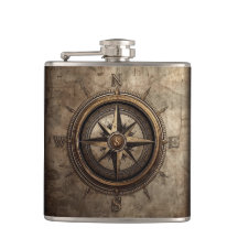 Kompass gestaltete Flasche