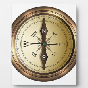 Kompass Nord-Südost West Fotoplatte