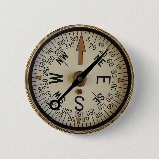 Kompass-Rose 1 Button (Vorderseite)