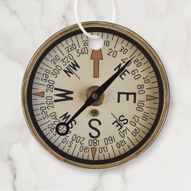 Kompass-Rose 1 Geschenkanhänger (Vorderseite)