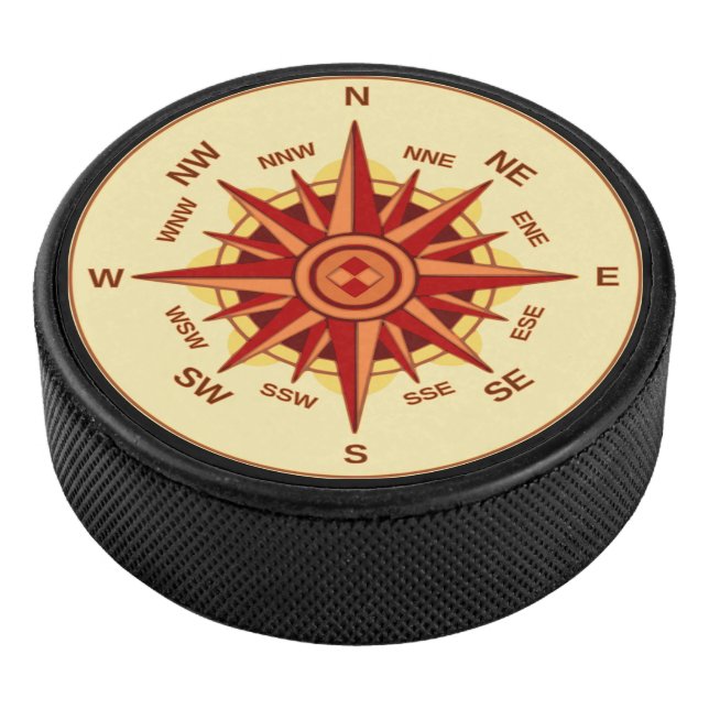 Kompass-Rose Eishockey Puck (3/4)
