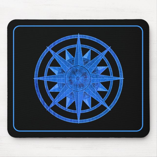 Kompass-Rose Mousepad (Vorne)