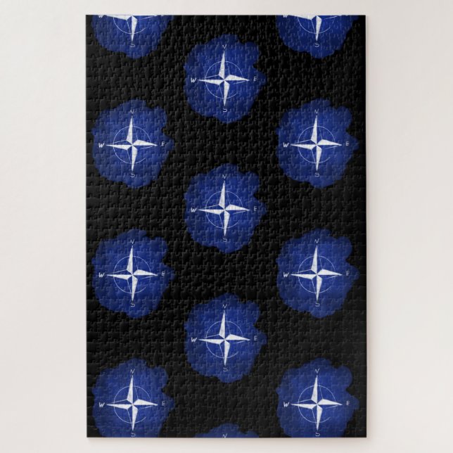 Kompass-Rose Puzzle (Vertikal)