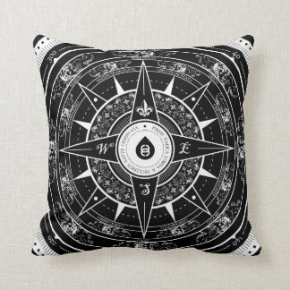 Kompass-Rose - quadratisches Throw-Kissen Kissen