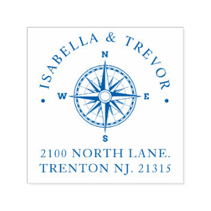 Kompass-Rose   RÜCKSENDEADRESSE Permastempel