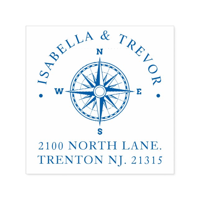 Kompass-Rose | RÜCKSENDEADRESSE Permastempel (Design)