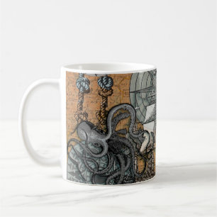 Kompass-Rose Vintages Nautical Octopus-Schiff Tasse