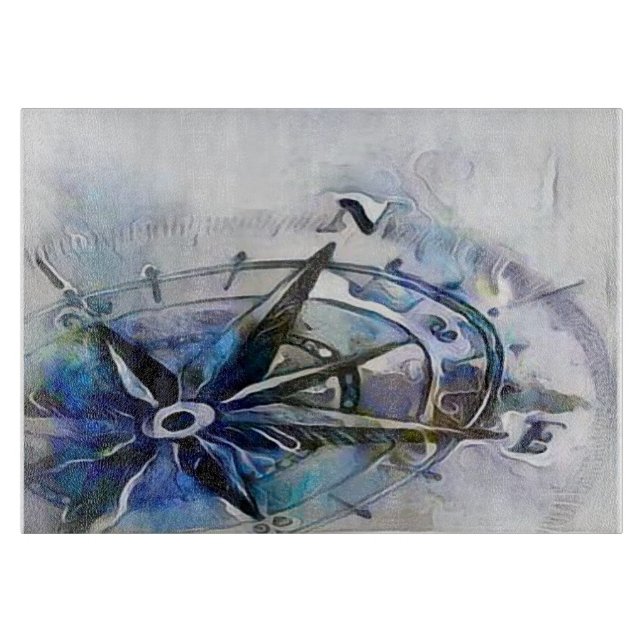 KOMPASS, Schneidplatte Schneidebrett (Vorderseite)