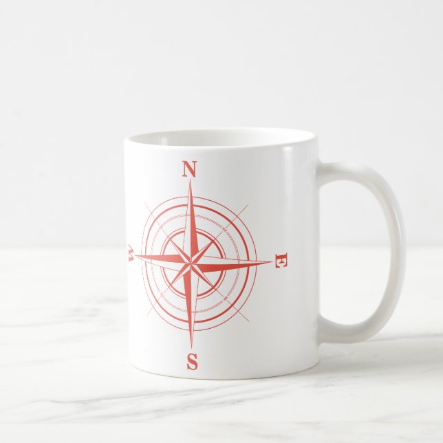 Kompass-Seereise-Nordsüdostwesten Tasse (Rechts)
