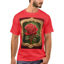 Kompass-T - Shirt für Rose im Tattoo-Stil