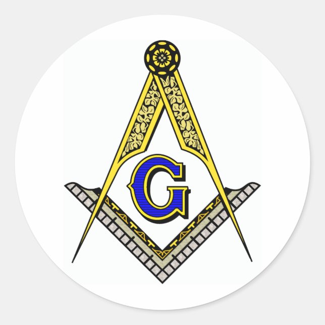 Kompass und Platz Runder Aufkleber (Vorderseite)