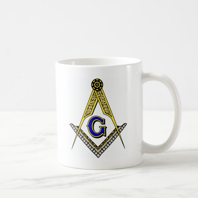 Kompass und Quadrat Tasse (Rechts)