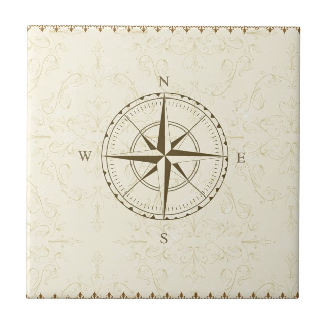 Kompass Vintag Südost Fliese (Vorderseite)