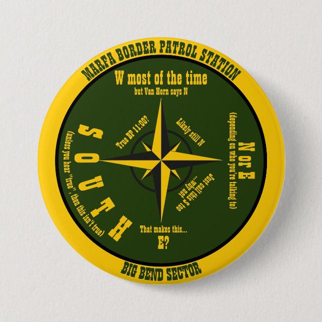 Kompassnadel Button (Vorderseite)