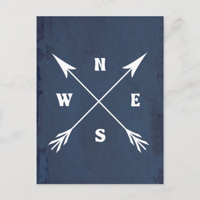 Kompasspfeile Postkarte (Vorderseite)