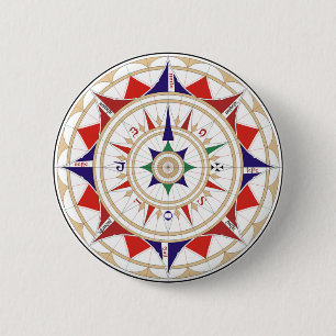 Kompassrose Button
